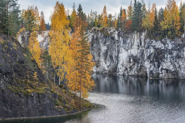 Lake Deep Marble Canyon Ruskeala Mountain Park Republic Karelia Russia — Stock Photo, Image