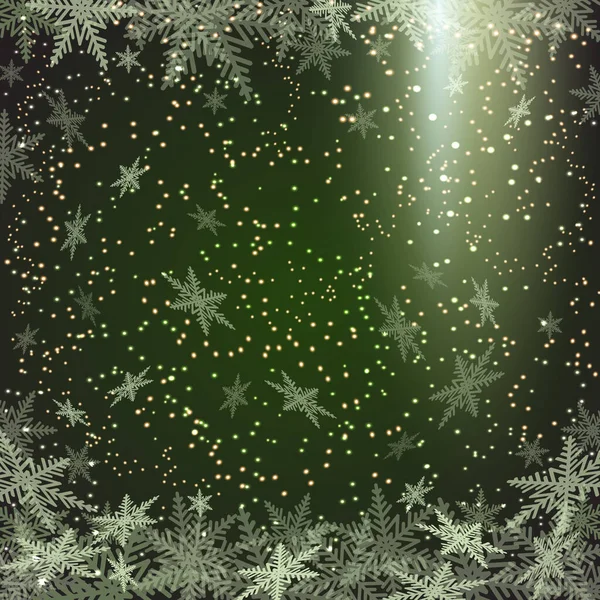 カラフルな背景にクリスマスの雪片 ベクターイラスト — ストックベクタ