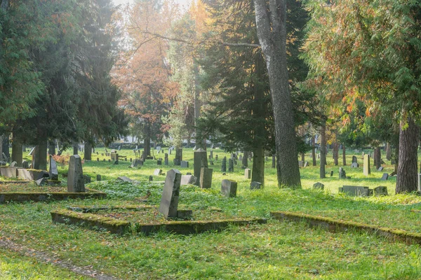 Sonbahar Günü Eski Finnish Mezarlığı Sortavala Rusya — Stok fotoğraf