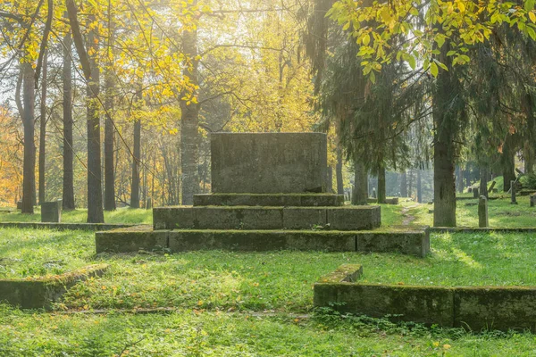 Antigo Cemitério Finlandês Dia Outono Sortavala Rússia — Fotografia de Stock
