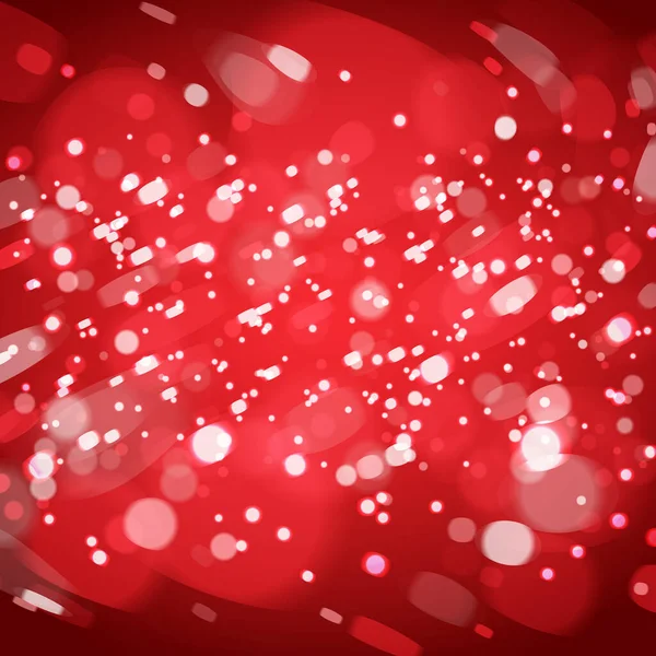 Flocos Neve Natal Fundo Vermelho Ilustração Vetorial — Vetor de Stock