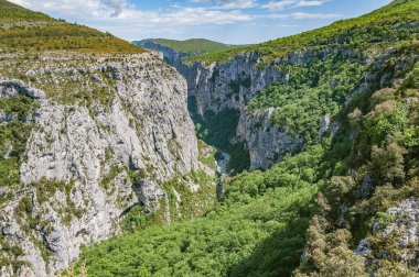 Verdon gorge yaz manzarası. Provence. Fransa.