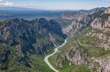 Verdon gorge yaz manzarası. Provence. Fransa.