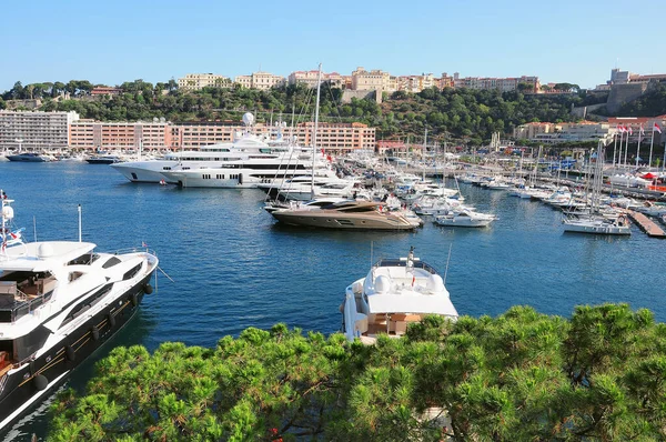 Rich Yachts Bay Evening Time Monaco — Stock Photo, Image