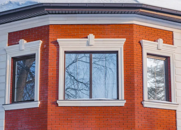 Windows New Townhouse Day Time — Stock Photo, Image