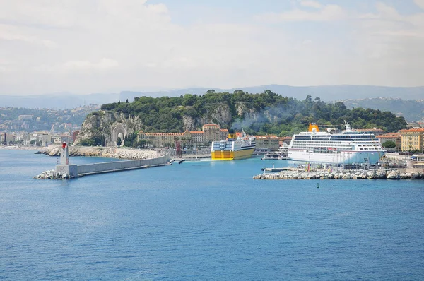Passenger Cruise Ships Nice Port France — Stock Photo, Image