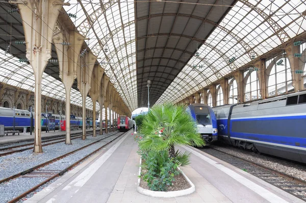 Nice France May 2012 View Railway Station Sunset — Stock Photo, Image