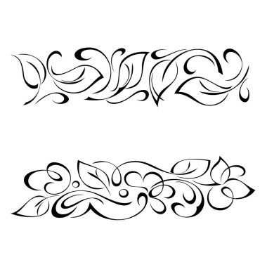 Çiçeksel elementler ve vignettlerle dekoratif dikdörtgen tasarım. Grafik dekor, bordür