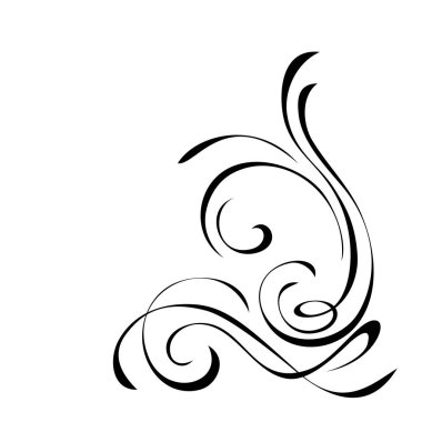 Beyaz zemin üzerinde düz siyah çizgiler halinde soyut dekoratif desen