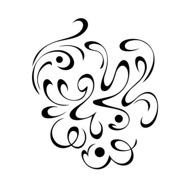 Bukleli dekoratif soyut süs. grafik dekor