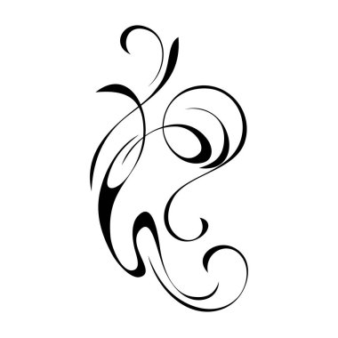 Bukleli soyut dekoratif element. grafik dekor