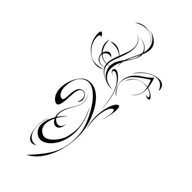 Girdaplı dekoratif soyut element. grafik dekor