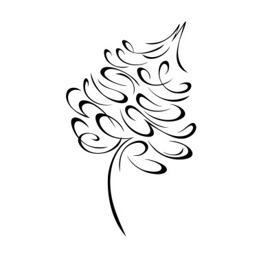 Kıvrımlı bir Noel ağacı. grafik dekor