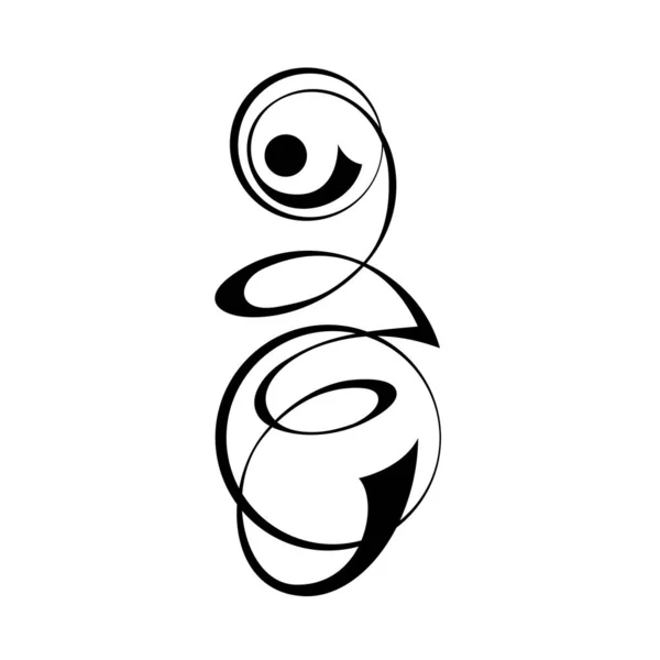 Dekorativní Abstraktní Prvek Grafický Design Logo — Stockový vektor