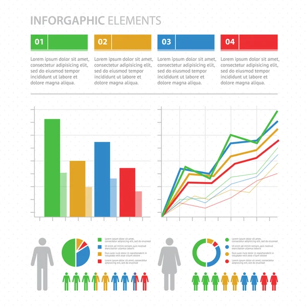 Elemente der Informationsgrafik setzen Vektorgrafiken