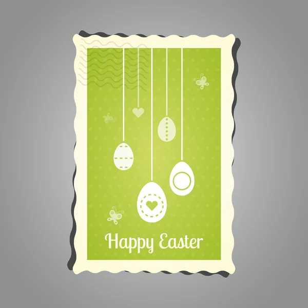 Postage stamp Easter green — Stock Vector