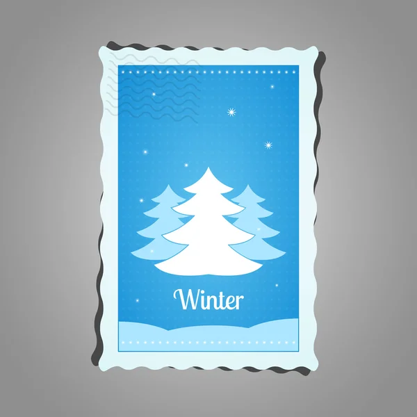 Печатная зима — стоковый вектор