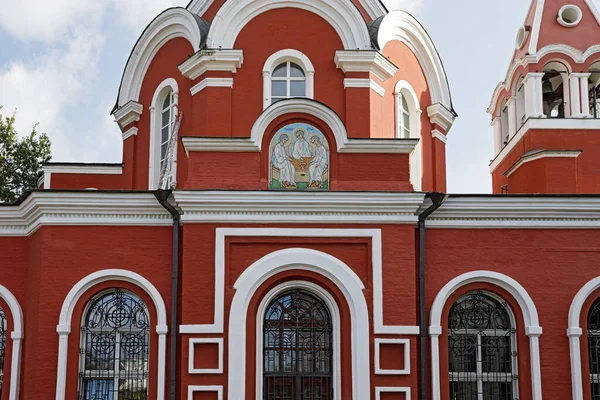 Moszkva Oroszország 2021 Szentháromság Ikonja Egy Ősi Ortodox Templomban Moszkvában — Stock Fotó