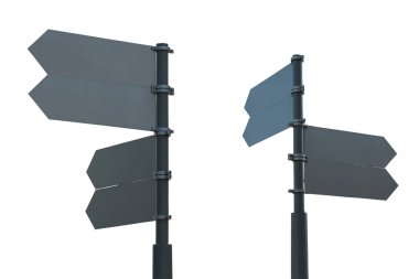 Boş gri yol işareti izole, yol kenarı tabelası çerçevesi. Boşluğu kopyala, boş tabelalar. Tasarım için model.