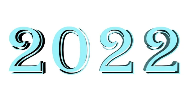 Numer 2022 Białym Tle Boże Narodzenie — Zdjęcie stockowe
