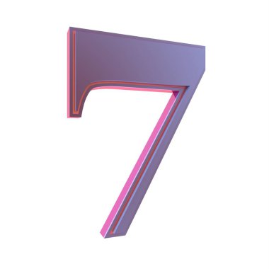 Beyaz arka planda üç boyutlu rakam. Hazırlama.