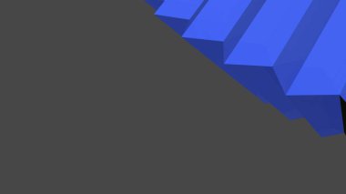 İlkel şekillerin soyut bir örneği. Minimalizm. Resim oluşturuluyor.