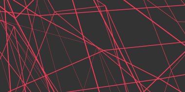 Gri arkaplan üzerindeki renkli çizgilerin soyut çizimi.