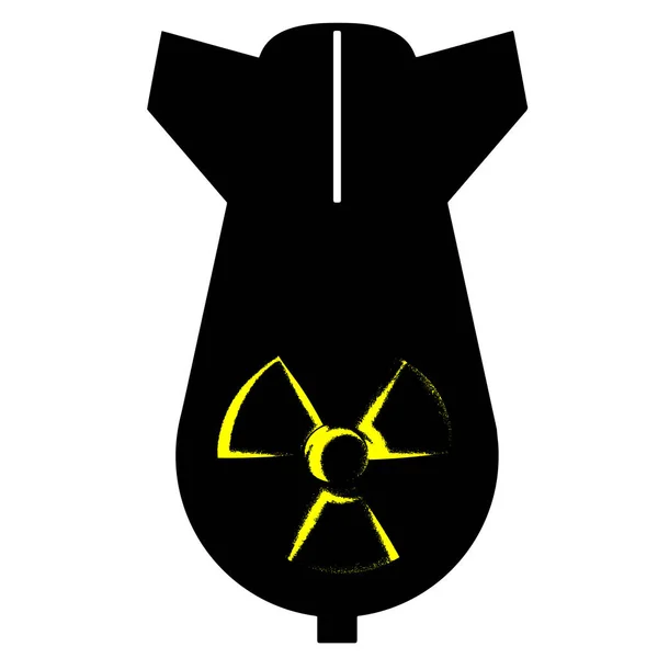 Ilustração Bomba Com Arma Atômica Guerra Nuclear — Fotografia de Stock