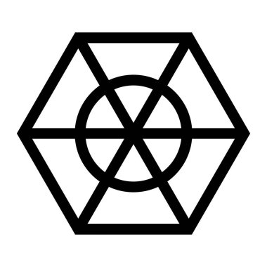 Altıgen geometrik desen. Kalıp ya da süs