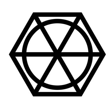 Altıgen geometrik desen. Grafiksel resim.