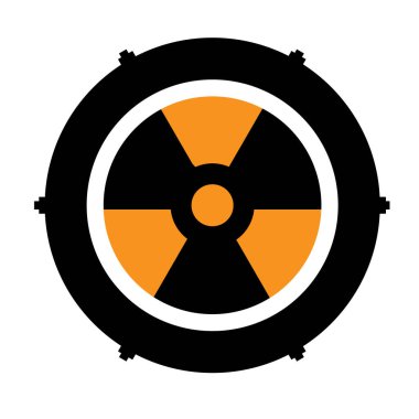 Radyoaktif tehlike belirtisi. Nükleer savaş tehdidi.