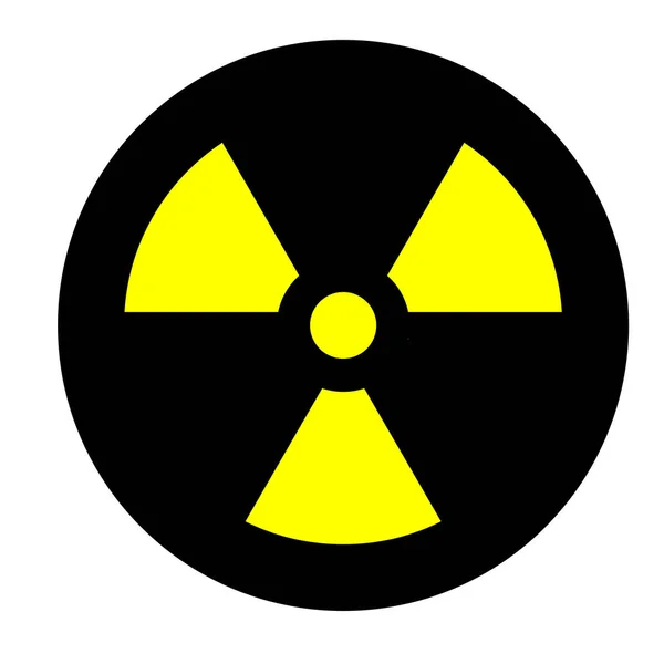 Sinal Radiação Ameaça Nuclear Central Nuclear — Fotografia de Stock