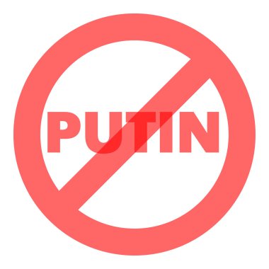 Putin yazısının üstünü çizdim. Ukrayna 'da Savaş.