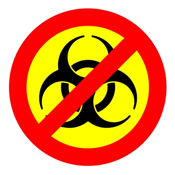 Durchgestrichenes Biohazard Symbol Kein Krieg Gefahr Eines Massenangriffs — Stockfoto