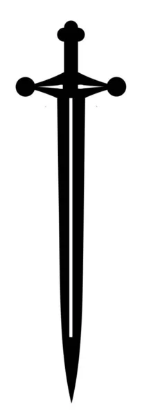Kılıç çizimi. Ortaçağ silahları.