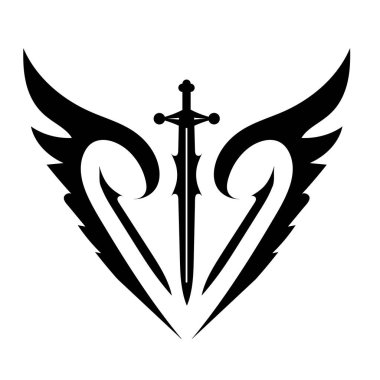 Kalp ve kanat dövmesi.