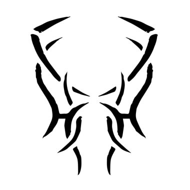 Soyut iç içe geçmiş dövme. Dekorasyon ve dekor.