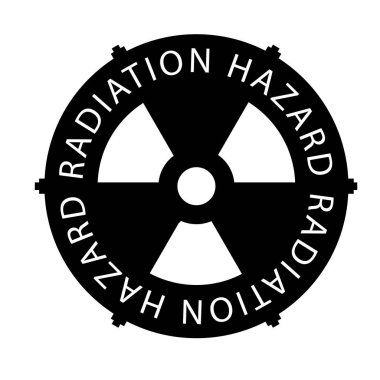 Dairesel metinli radyasyon tehlikesi işareti. Enfeksiyon tehlikesi.
