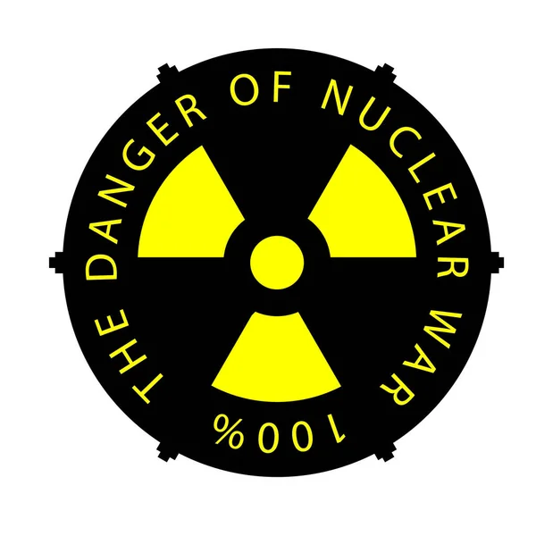 Radiation Hazard Sign Circular Text Danger Infection — Stock Photo, Image