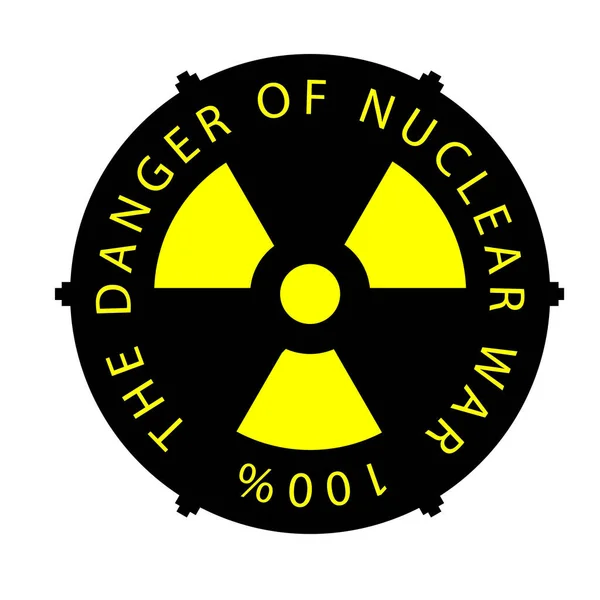 円形のテキストと放射線危険標識 感染の危険性 — ストック写真