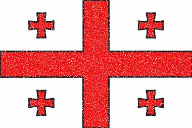 Georgia 'nın stilize bayrağı. Dünya ülkeleri..