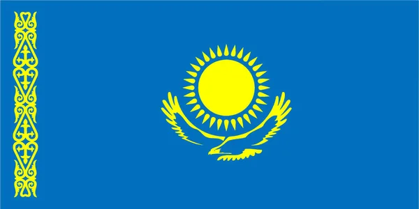 Stylized Flag Kazakhstan Asia Countries World — Stock Photo, Image