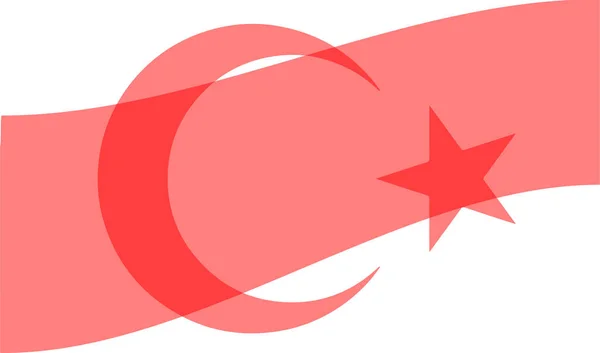 Stilisierte Flagge Der Türkei Istanbul Reiseland — Stockfoto