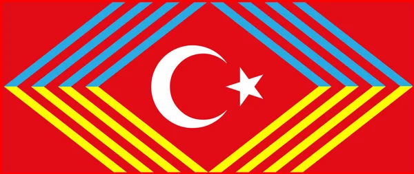 Bandera Turquía Con Tema Ucraniano Amistad Países Apoyo Negociación — Foto de Stock