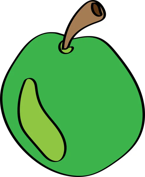 Σχεδίαση Ενός Μήλου Περίγραμμα Φρούτο Βιταμίνες — Φωτογραφία Αρχείου