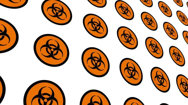 Muster Von Biohazard Zeichen Bildschirmschoner Oder Hintergrund — Stockfoto