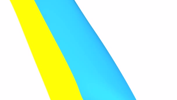 Simulación Bandera Ucrania Viento — Vídeo de stock