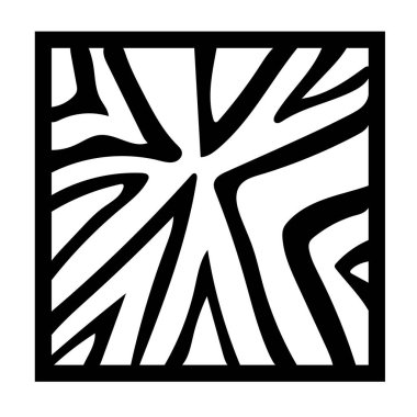 Bir kare içinde soyut bir desen şeklinde dizayn et.