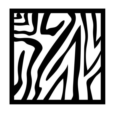 Bir kare içinde soyut bir desen şeklinde dizayn et.