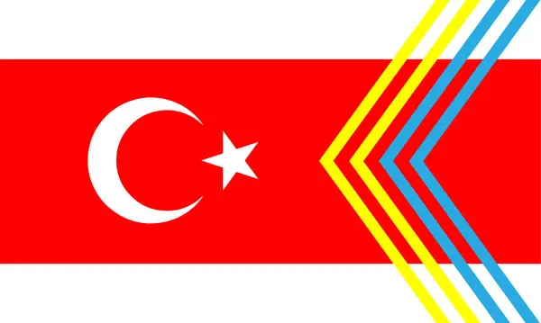 Ukrajna Törökország Zászlóstílus — Stock Fotó